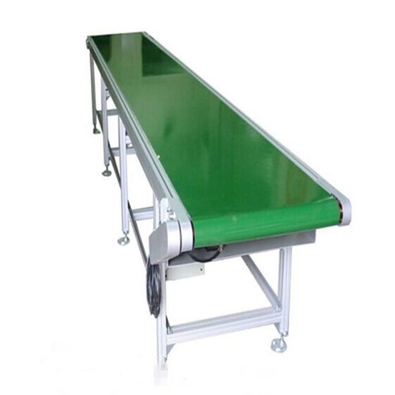 Stainless Steel Cosmetics Conveyor Wtih Working Table Belt Conveyor