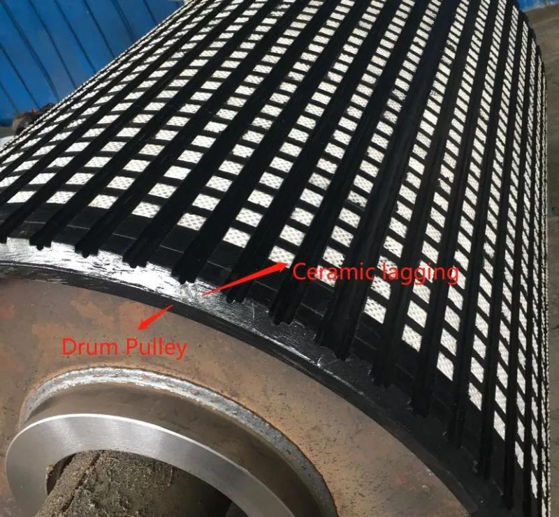 Conveyor Drum Rubber Lagging Diamond Profile Pulley Lagging