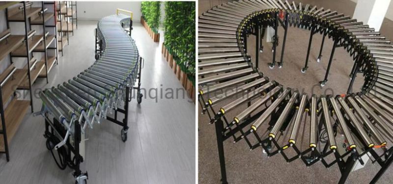 Powered Telescopic Roller Conveyor for Loading and Unloading Goods