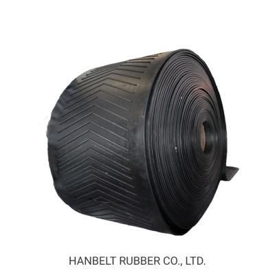 Hot Sale/Tear Resistant Closed V Type Chevron Fabric Pattern Rubber Conveyor Belt
