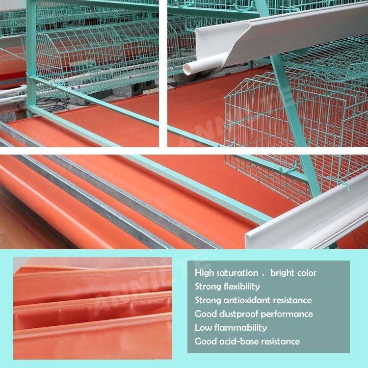Poultry Chicken Cage Equipment PVC PP Manure Conveyor / Removing Belt