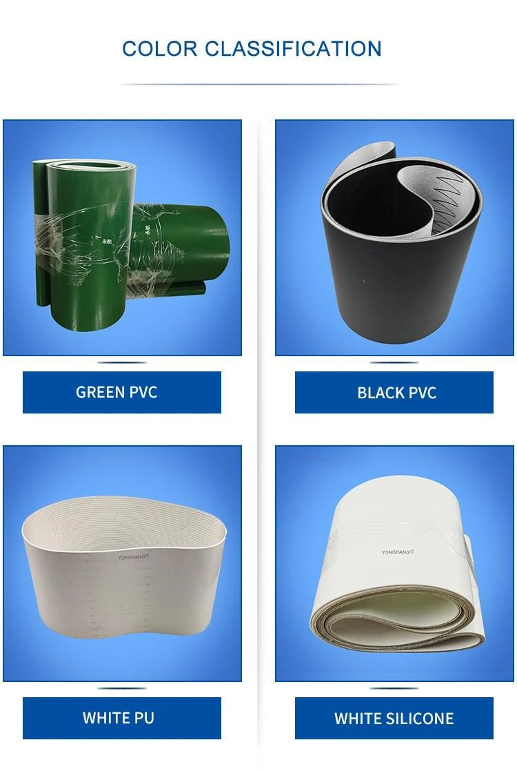 Yonghang Low Price Black White Green PU PVC Cleated Conveyor Belt Manufacturers