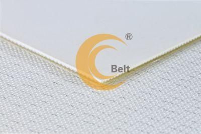 white PU conveyor belt for food and meat glossy type