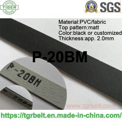 Tiger Brand Middle-High Level 2.0mm Black PVC Belt for Logistics Conveyors