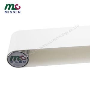 Factory Large Capacity Double-Sided Fiber White Conveyor Belt for Bakery Made in China Non-Slip Conveyor Belt PU Two - Sided Cloth Conveyor Belt