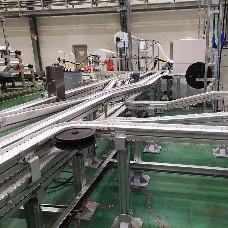 Flexible Chain Conveyor Bottle Delivering Cooling Conveyor System