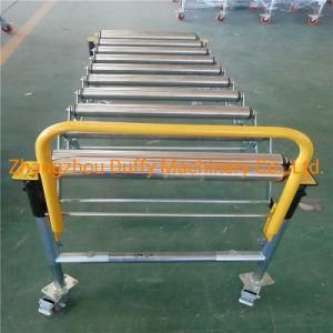 Unpower Gravity Expandable Stainless Roller Conveyor for Food Conveying