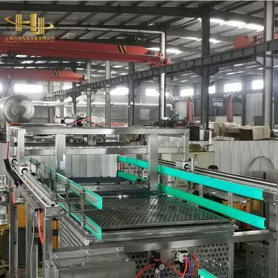 Beer Factory Coffee Cans Glass Bottles Lift Conveyor with Automatic Upload and Download Cages