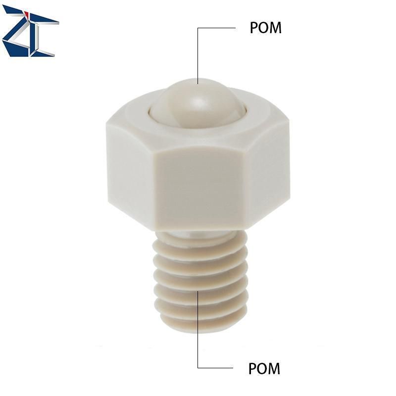 Zbchljp M5~M10 Peek Hex Head Stud Type Ball Transfer Units