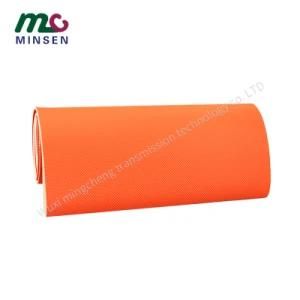 Orange PVC/PU/Pvk Light Industrial Conveyor/Transmission Belting/Belt with Shallow Diamond Pattern for Treadmill and Logistics