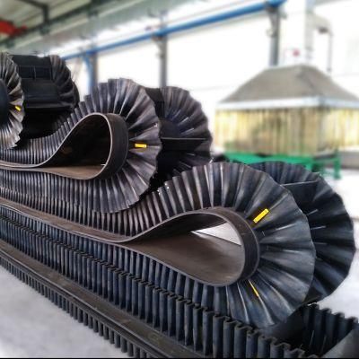 Factory Provide Heat Resistant Rubber Sidewall Conveyor Belt for Stone Crusher