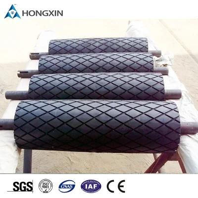 Conveyor Repair System Diamond Rubber Sheet for Pulley Lagging Diamond Coated Roller Rubber Roller Lagging
