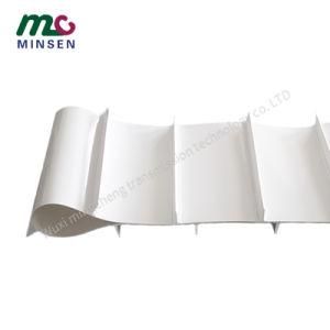 White PVC/PU/Pvk Light Duty Industrial Conveyor/Transmission Belting/Belt with Baffle