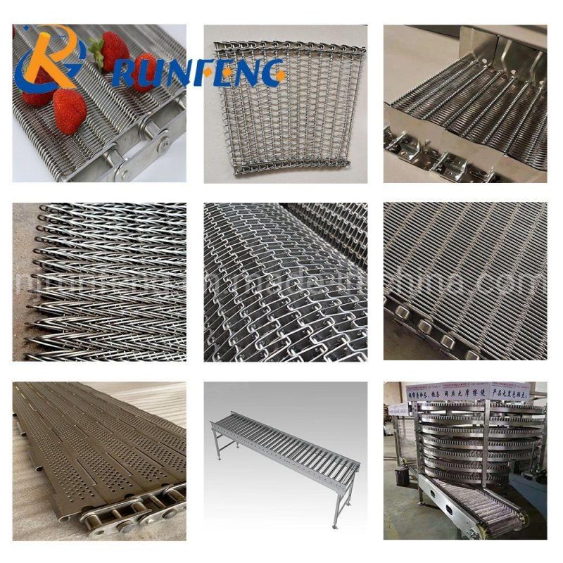 Manufacturer Chain Stainless Steel Mesh Conveyor Belt for Washing, High Temperature Processing