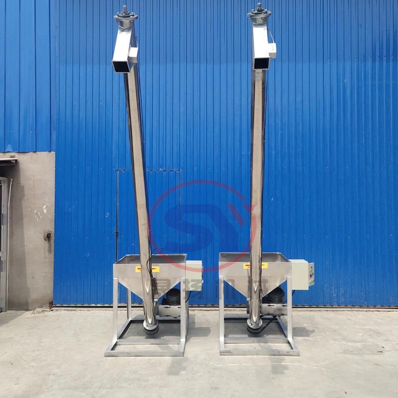 Manufacturer Screw Conveyor with Hopper for Powder Granular Material Lifting Conveying