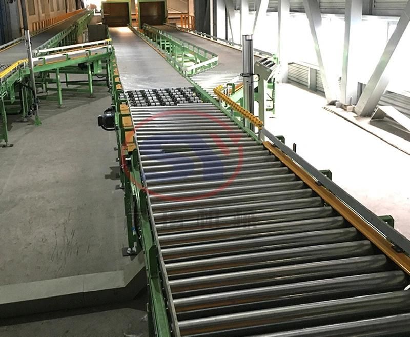 Driving Motor PVC Pipe Roller Conveyor System Pallet Tray Transfer Conveyor