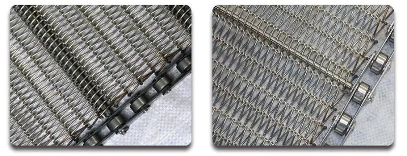 Stainless Steel Chain Link Spiral Wire Mesh Conveyor Belt for Food Processing
