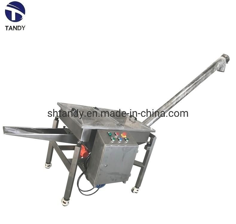 Stainless Steel Auger Conveyor Screw Feeding Machine with Hopper