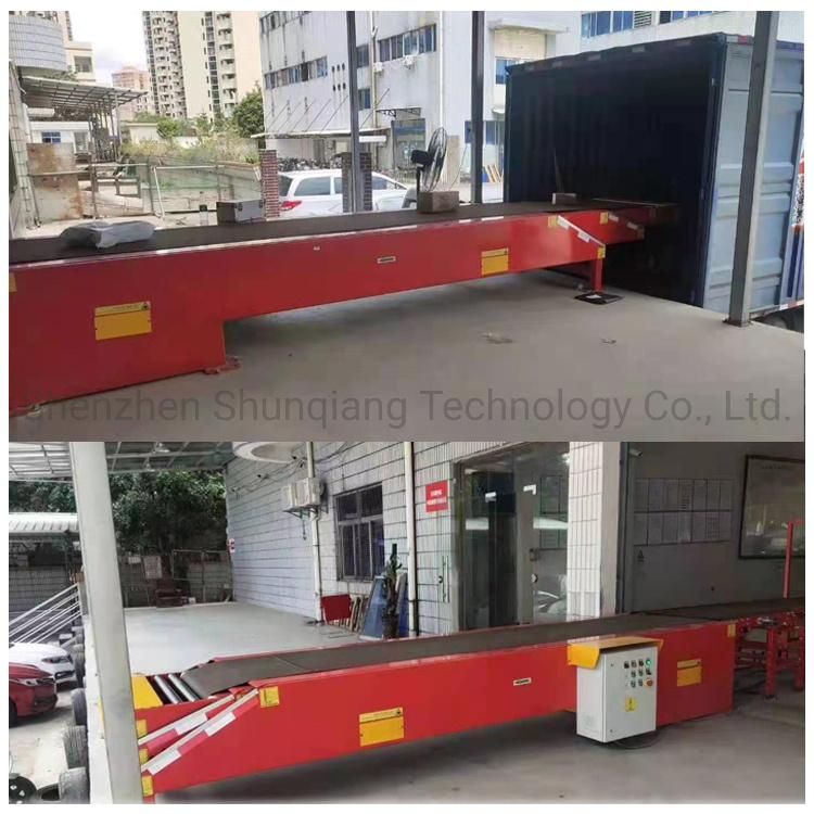 Customized Flat Extendable Mobile Telescopic Belt Conveyor for Lorry Unloading