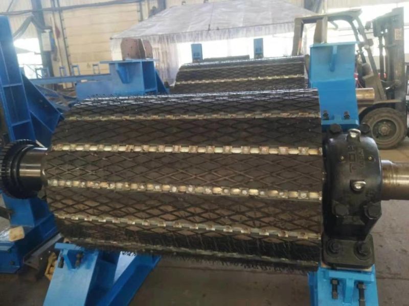 Conveyor Drum Rubber Lagging Diamond Profile Pulley Lagging