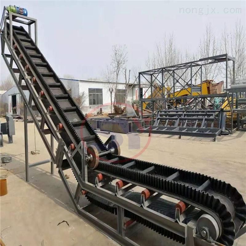 Cheap Portable Plastic Rubber Sidewall Belt Conveyor for Soil and Sand