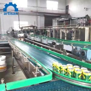 Automatic Plastic Steel Chain Plate Belt Conveyor for Beverage Cosmetic