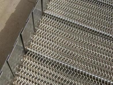 Stainlesss Steel Metal Mesh Conveyor Belt with Side Guards