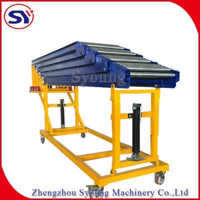 Truck Unloading Equipment Extended Telescopic Roller Conveyor Loader