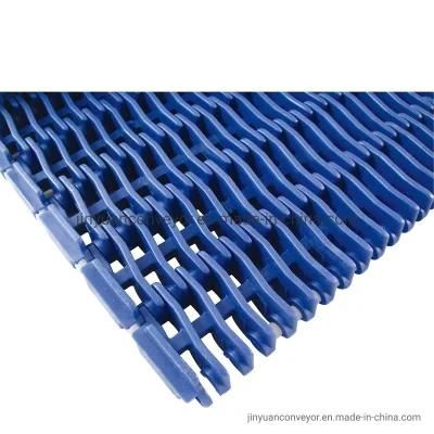 Plastic Conveyor Belts with 27.2mm Pitch for Cartons Processing Industry