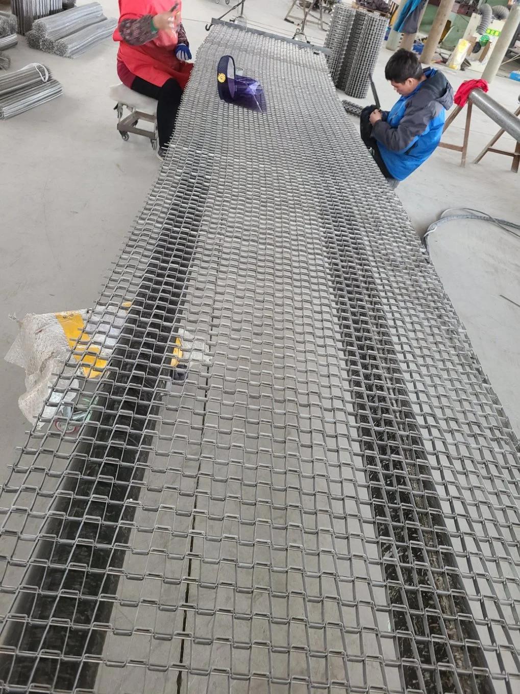 Food Grade Galvanized Stainless Steel Chain Link Spiral Wire Mesh Conveyor Belt Rod Belt Mesh