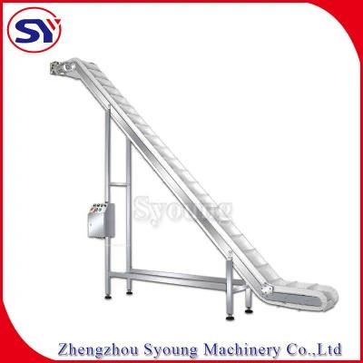 Large Angle Apron Chain Belt Conveyor Sidewall Type China Supplier