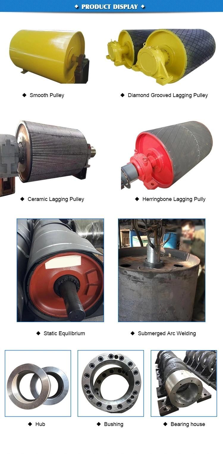 Industry Directly Supply Herringbone Rubber Lagging Conveyor Pulley