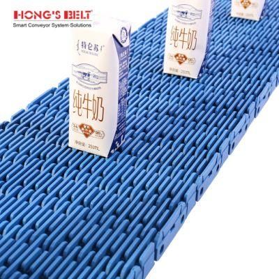 Hongsbelt HS-901D-HD Raised Rib Top Modular Plastic Conveyor Belt for Beverage Sterillizationtransport Line