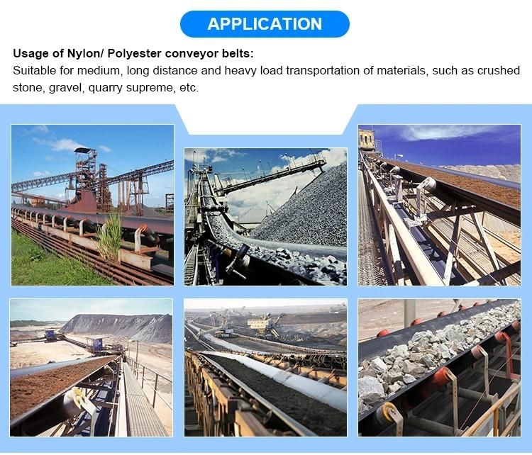 Nylon Durable Oil Resistant Rubber Conveyor Belt for Sand/Mine/Stone