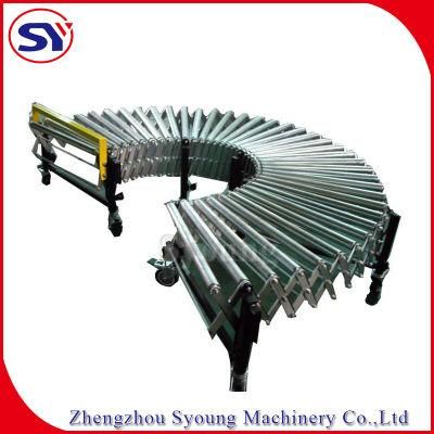 Powered and Unpowered Combining Roller Conveyor System for Box Loading