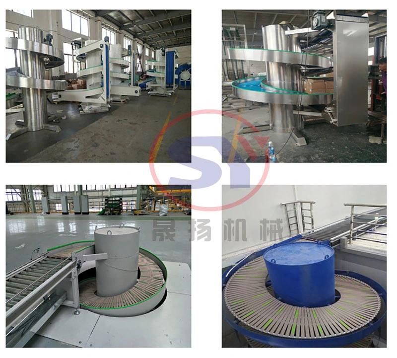 Industrial Roller Type Spiral Conveyor for Building Vertical Continuous Transmission