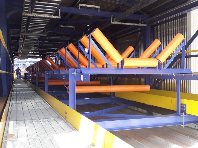 Standard Rubber Polyurethane Conveyor Roller for Mining Conveyor