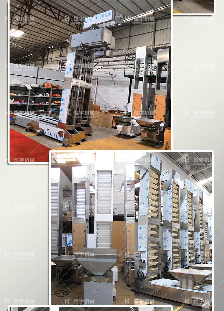 Slow Speed Mobile Bulk Material Almonds Bucket Elevator in Food Industry