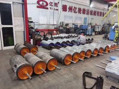 China Factory Supplier Belt Conveyor Rubber Lagged Head Drive Pulley