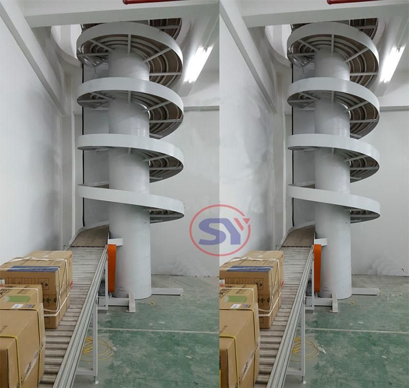 Gravity Roller Spiral Conveyor Screwed for Rising Lowering Carton Case