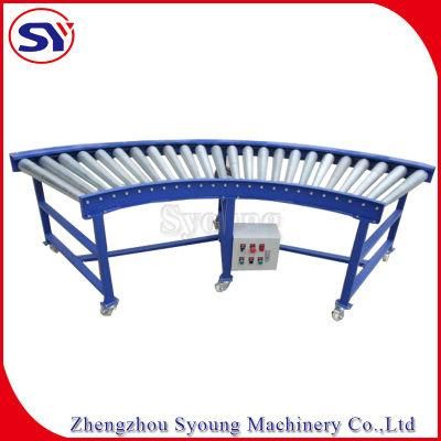 Motorised 90 Degree Aluminum Pipe Roller Conveyor with High Quality Good Price