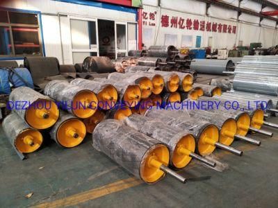 Material Handling Equipment Belt Conveyor Drum Pulley with Rubber Lagging for Sale
