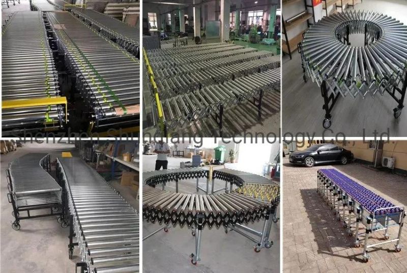 Rubber-Covered Telescopic Roller Conveyor