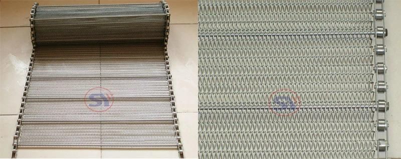 Linear Stainless Steel Wire Net Belt Conveyor for Building Material