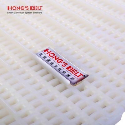 Hongsbelt HS-703B-N Mesh Top Modular Plastic Conveyor Belt for Sea Food Processing