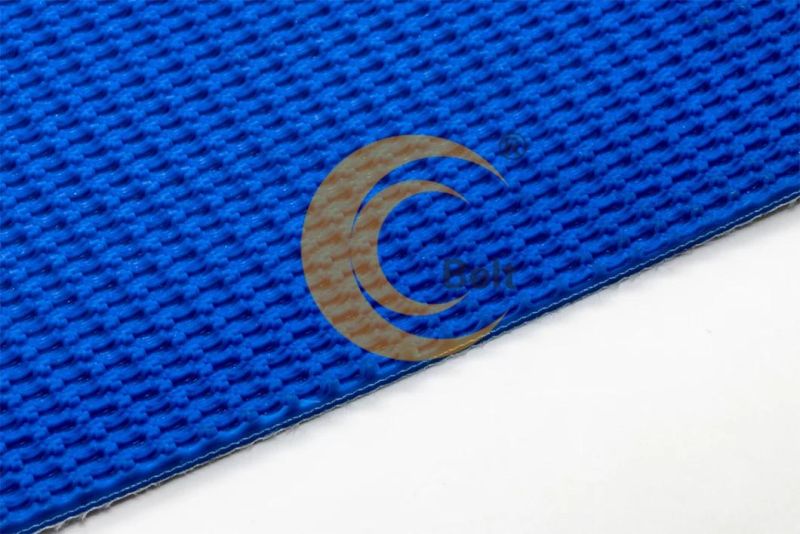 Blue rough top conveyor belt for slope conveying