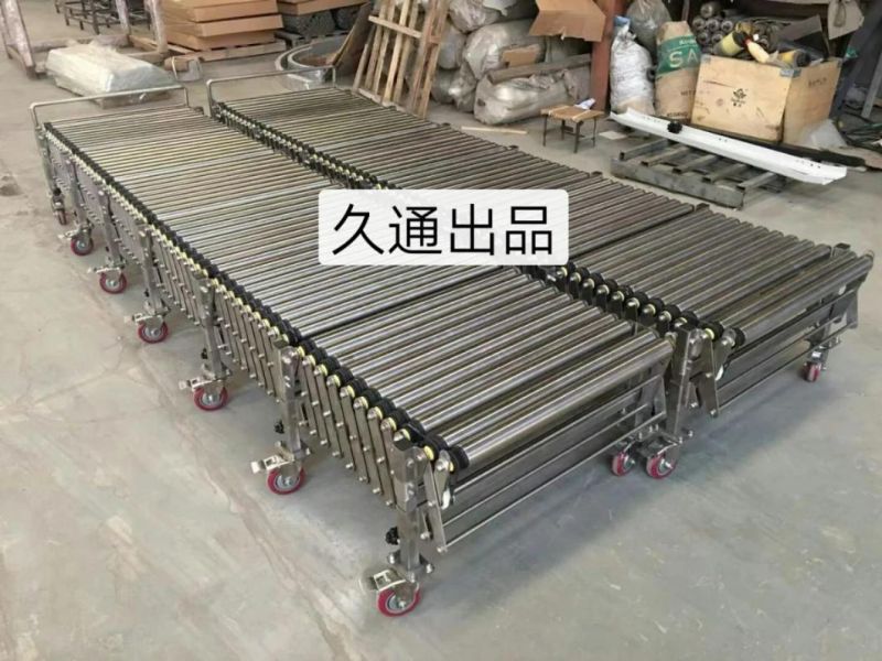 Extendable Flexible Steel Roller Conveyor Used to Transfer Pallet