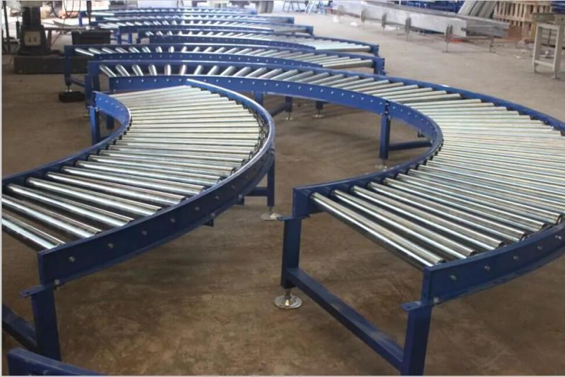 O-Belt or Poly Vee Sprocket Drive Curved Roller Conveyor