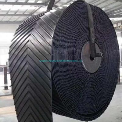 10mm Height Chevron Conveyor Belt for Cement Plant