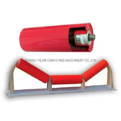 140mm Diameter Steel Tube Heavy Duty Trough Roller Conveyor Idler Group Support Export